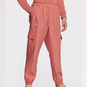 adidas men’s ozworld orange jogger pants logo track sporty athletic large